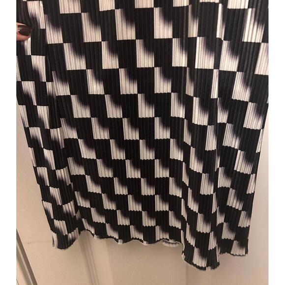 Lucca Couture White/Black Geometric Wide-leg Palazzo Pants Women's Small - Picture 7 of 7